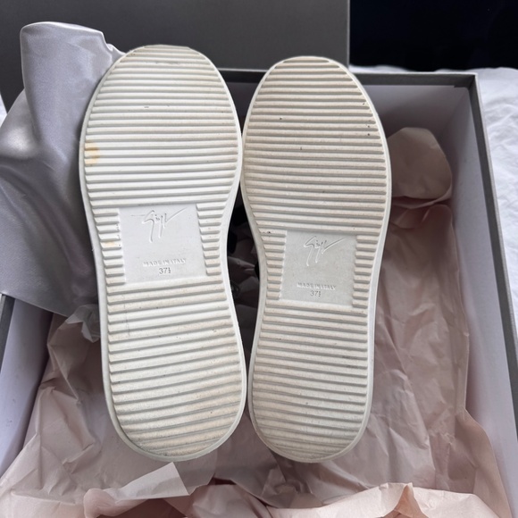 Giuseppe Zanotti Maggie Glittery Velvet Slip On Sneakers W/ Rhinestone Size 7.5 - Picture 11 of 16